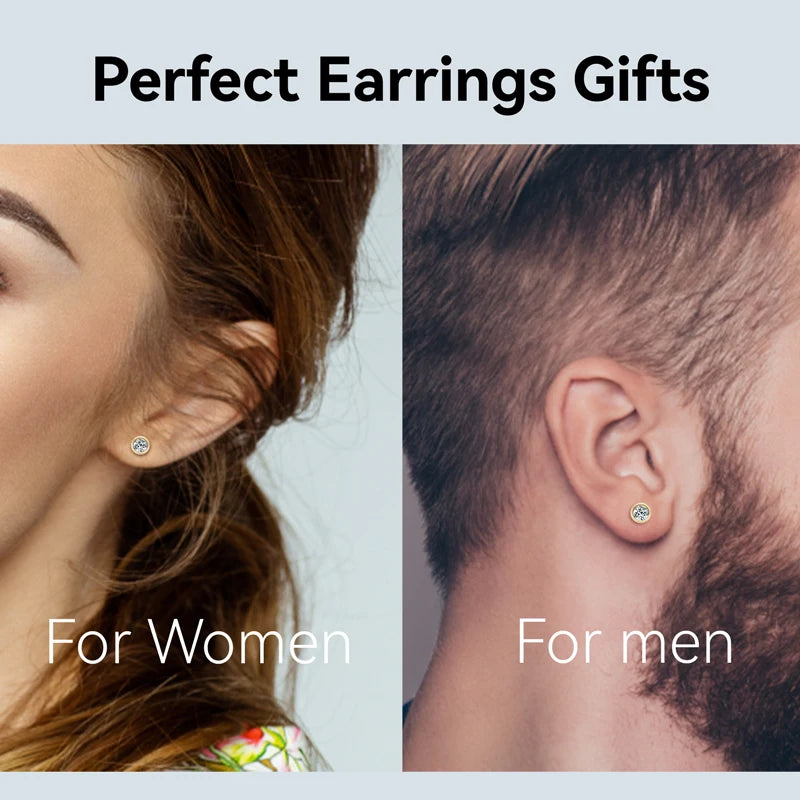 IOGOU Real 3ctw. D Color Moissanite Jewelry Set 925 Silver 18k Gold Plated