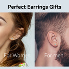 IOGOU Real 3ctw. D Color Moissanite Jewelry Set 925 Silver 18k Gold Plated