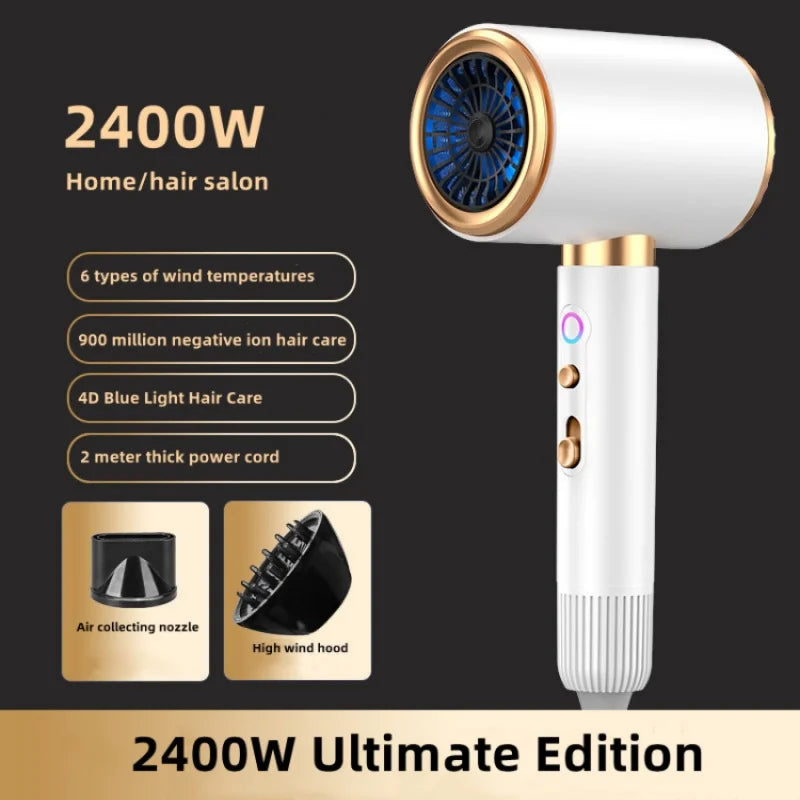 The Latest High-Speed Hair Dryer, High-Power Blue Light Ion Home Hair Salon Hair Dryer, Household Appliance US UK.EU.AU Plug-In