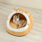Cat Bed Warm Pet House Kitten Cave Cushion