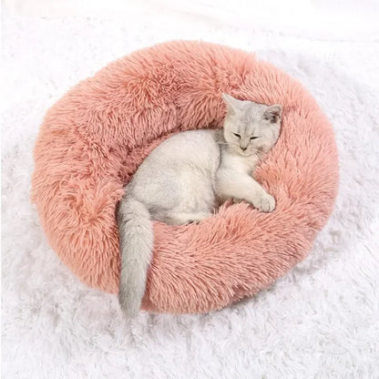 Super Soft Pet Cat Bed Plush Full Size Washable Calm Bed Donut Bed Comfortable Sleeping Artifact Suitable For All Kinds Of Cats