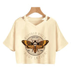 T-Shirt Harajuku Gothic Cropped Graphic Korean Style