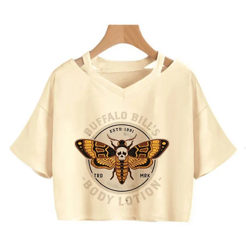 T-Shirt Harajuku Gothic Cropped Graphic Korean Style