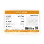 Anziw French Vintage Moissanite Hoops 7mm Freshwater Pearl Earrings Silver