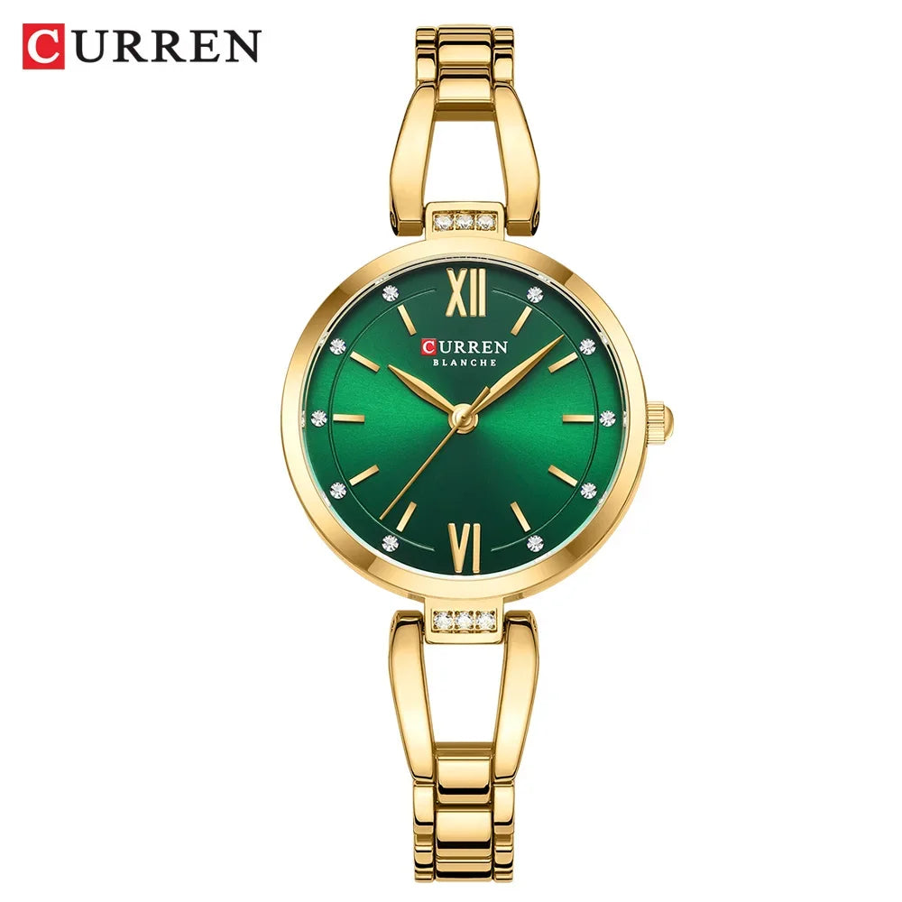 CURREN Luxury Watch For Woman High Quality Diamond Ladies Quartz Watch Waterproof Stainless Steel Women Watches reloj+box