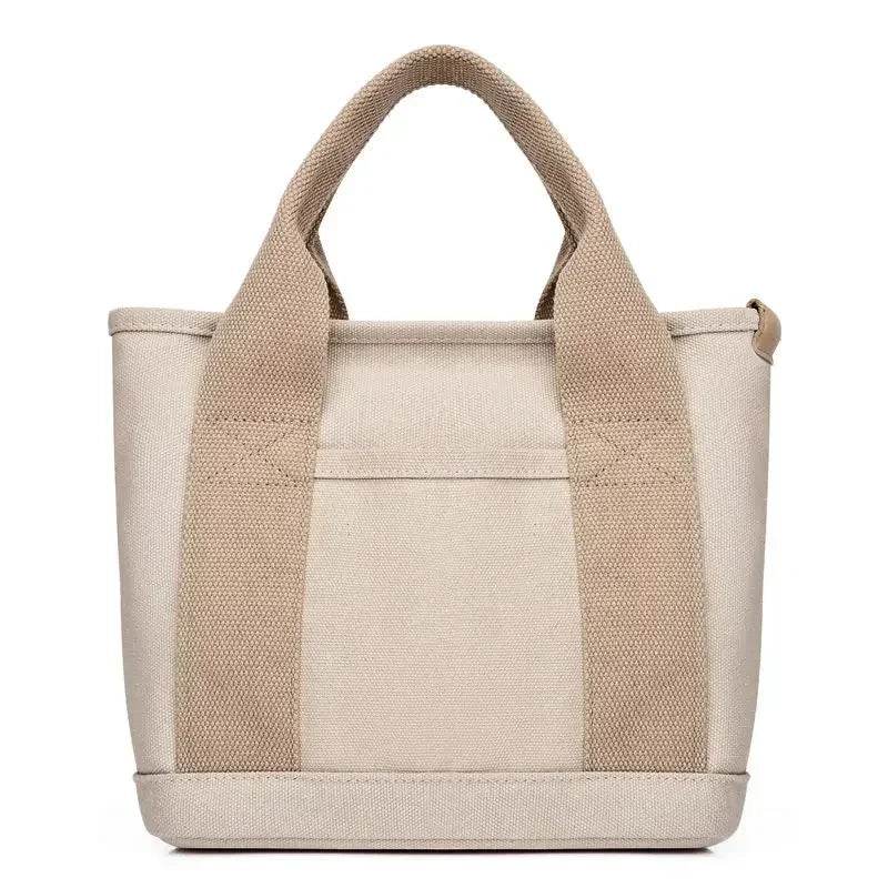 Small Bag with Zipper This Thousand Layer Bags Small Lady Single Shoulder Portable Thickened Canvas Mobile Phone Bucket Tote Bag