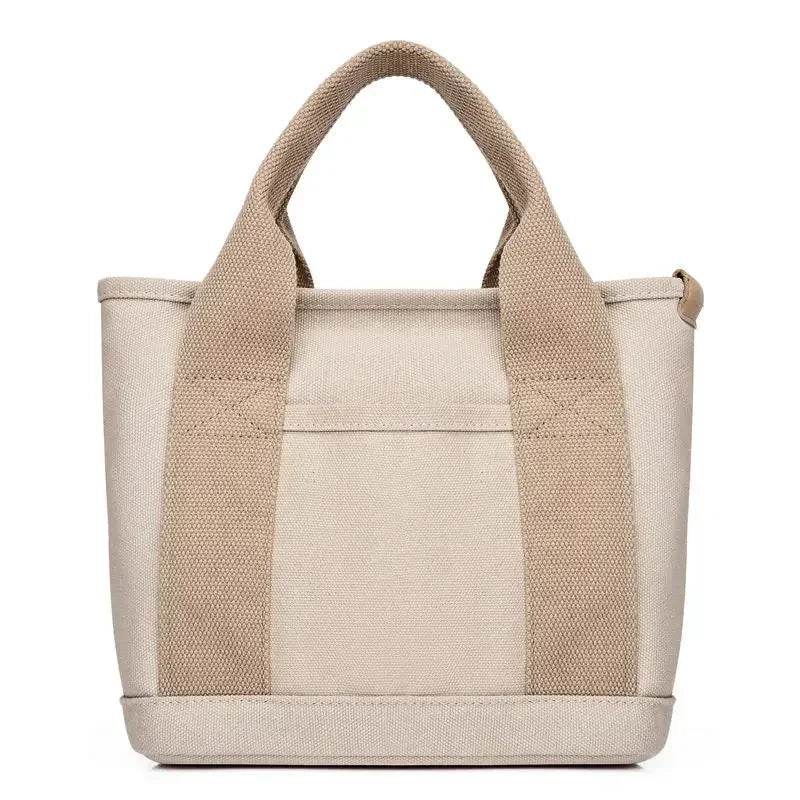 Small Bag with Zipper This Thousand Layer Bags Small Lady Single Shoulder Portable Thickened Canvas Mobile Phone Bucket Tote Bag - Imbasat