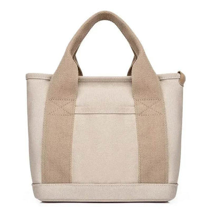 Small Bag with Zipper This Thousand Layer Bags Small Lady Single Shoulder Portable Thickened Canvas Mobile Phone Bucket Tote Bag