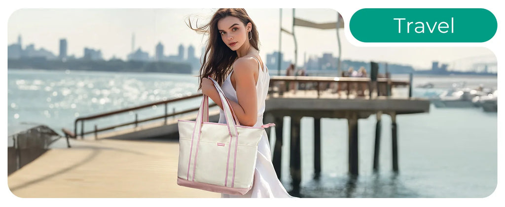 BAGSMART Women's Canvas Tote Bag