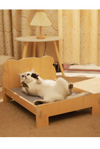 Solid Wood Cat Bed Summer Puppy Bed Removable Mat Washable All Season Universal Cat Nest