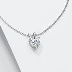 2.0 Carat Heart Shape Moissanite Pendant Silver 925