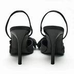 Thin Heels Bowknot Design Pointed Toe Slingbacks