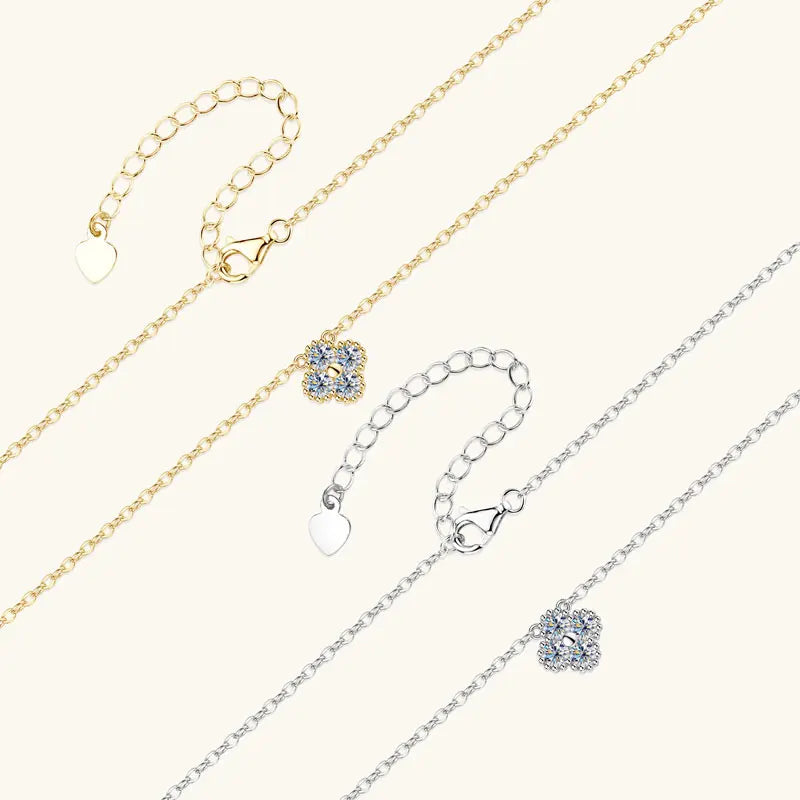 RAPRGOLD GRA Certified Moissanite Clover Pendant