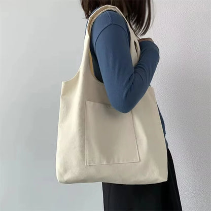 Canvas Bag for Women Shopper Handbags Environmental Storage Reusable Canvas Shoulder Tote Bag School Bags Girl Christmas Gift