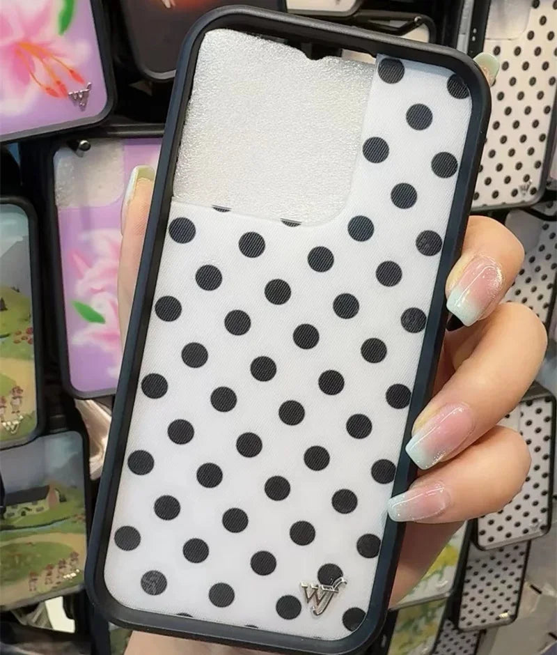 Wildflower 3D Cute Polka Dot iPhone Case Wave Point Cover