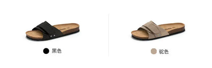 Men's Summer Flat Cork Slipper Softwood Beach Casual Nubuck Slides Mule Clogs Sandals Platform Shoes Ladies Footwear 2025