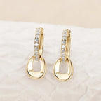 Anziw D Moissanite Hoops Earrings Silver 925 1.3mm Round Cut