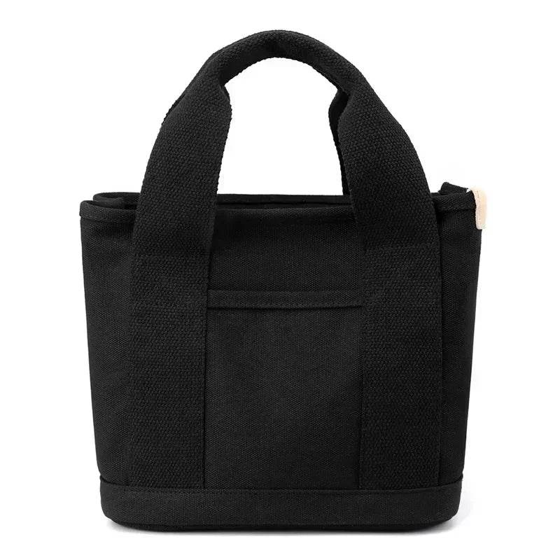 Small Bag with Zipper This Thousand Layer Bags Small Lady Single Shoulder Portable Thickened Canvas Mobile Phone Bucket Tote Bag