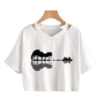 T-Shirt Harajuku Gothic Cropped Graphic Korean Style