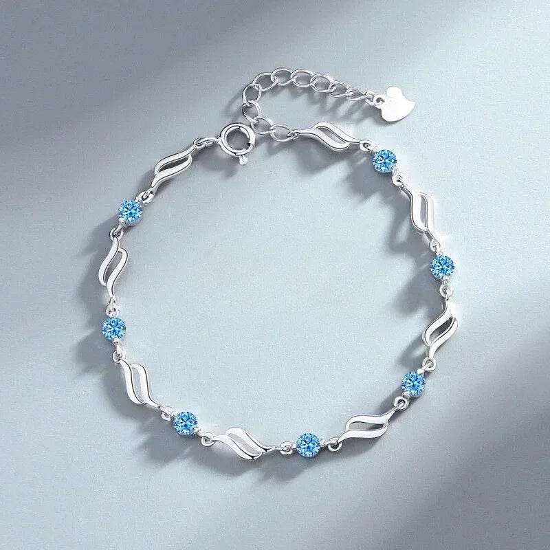 925 Sterling Silver Bracelet Pearls Knots Bracelet for Women Fashion Heart Pearls Irregular Bracelet Luxury Party Jewelry Gift - Imbasat