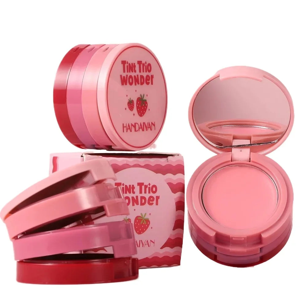 3 in 1 Tinted Blush Stick Face Pink Cream Cheek Blusher