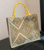 Women's Shoulder Bag Large Capacity Ethnic Style Handbag Retro Tote Bag - Imbasat
