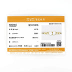 Anziw D2.0CT Moissanite Drop Huggie Earrings 925 Silver