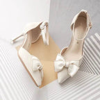 Medium Heel Heels Women's Shoes Trend Pointed Toe Butterfly Stilettos Elegant Dress Weddings Bridal Party White Designer - Imbasat