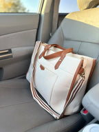 Missnine Leopard Print Tote Bag Canvas Laptop Shoulder Bag