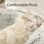 Winter Plush Pet Cat Bed Round