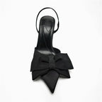Thin Heels Bowknot Design Pointed Toe Slingbacks