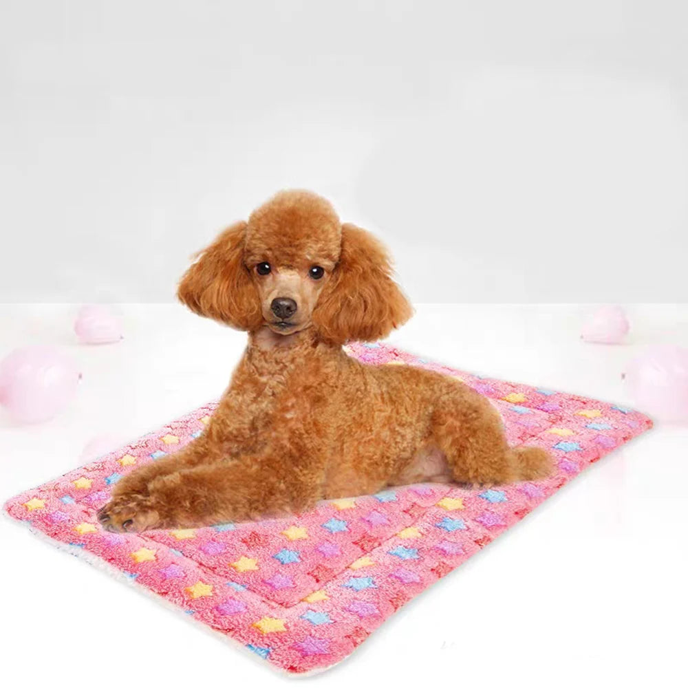 Flannel Pet Mat Dog Bed Cat Bed Thicken Sleeping Mat Dog Blanket Mat For Puppy Kitten Pet Dog Bed for Small Large Dogs Pet Rug