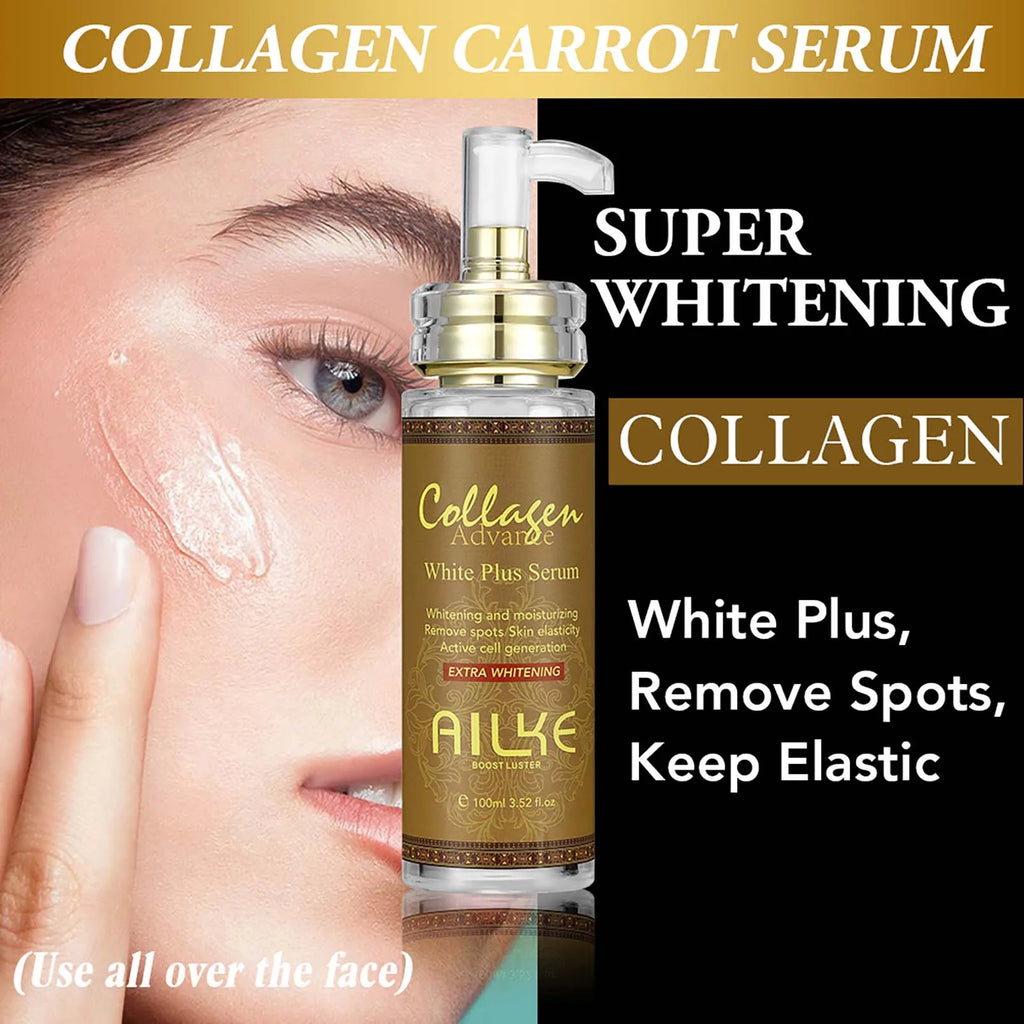 AILKE Collagen Skin Care Kit, Reduce Spots Whitening Even Skin Tone And For Dark Skin