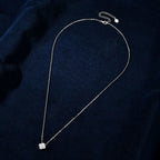 Anziw Clover Flower Pendant Necklace 3mm Moissanite