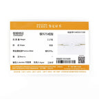 Anziw Classic 0.5ct Moissainte Gold Color Bands 5mm Lab Diamond