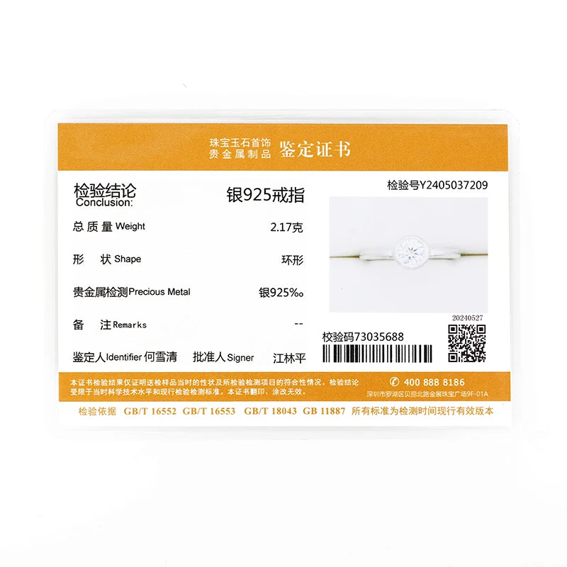 Anziw Classic 0.5ct Moissainte Gold Color Bands 5mm Lab Diamond