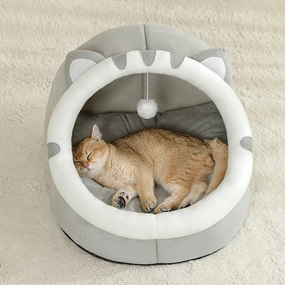 Super Cat Bed Warm Pet House Kitten Cave Cushion Cat House Warm Sleeping Dog Basket Tent Small Dog Mat Supplies Bed For Cats