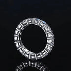 925 Sterling Silver 3mm 5mm Full Moissanite Eternity