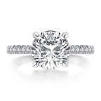 ANZIW 925 Sterling Silver 3ct Round Cut Engagement Ring