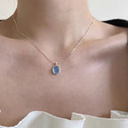 925 Silver Pearl Simple Elegant Thin Chain Pendant Necklace