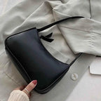 Handle Bag Women Retro Handbag PU Leather Shoulder Totes Underarm Vintage Top Handle Bag Female Small Subaxillary Bags Clutch - Imbasat