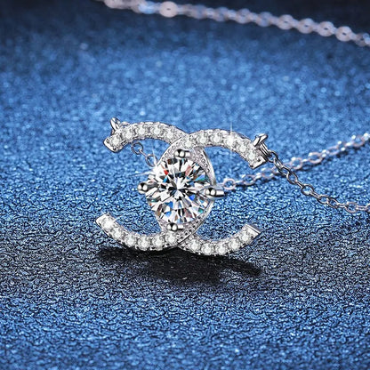 XL128 Lefei Fashion Luxury Trendy Classic Moissanite Fine Creative Sweat Flower Necklace For Women 925 Silver Party Jewelry Gift