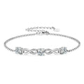 18k Gold Plated 5mm 1.5CTW Moissanite Infinity Bracelet 925 Silver