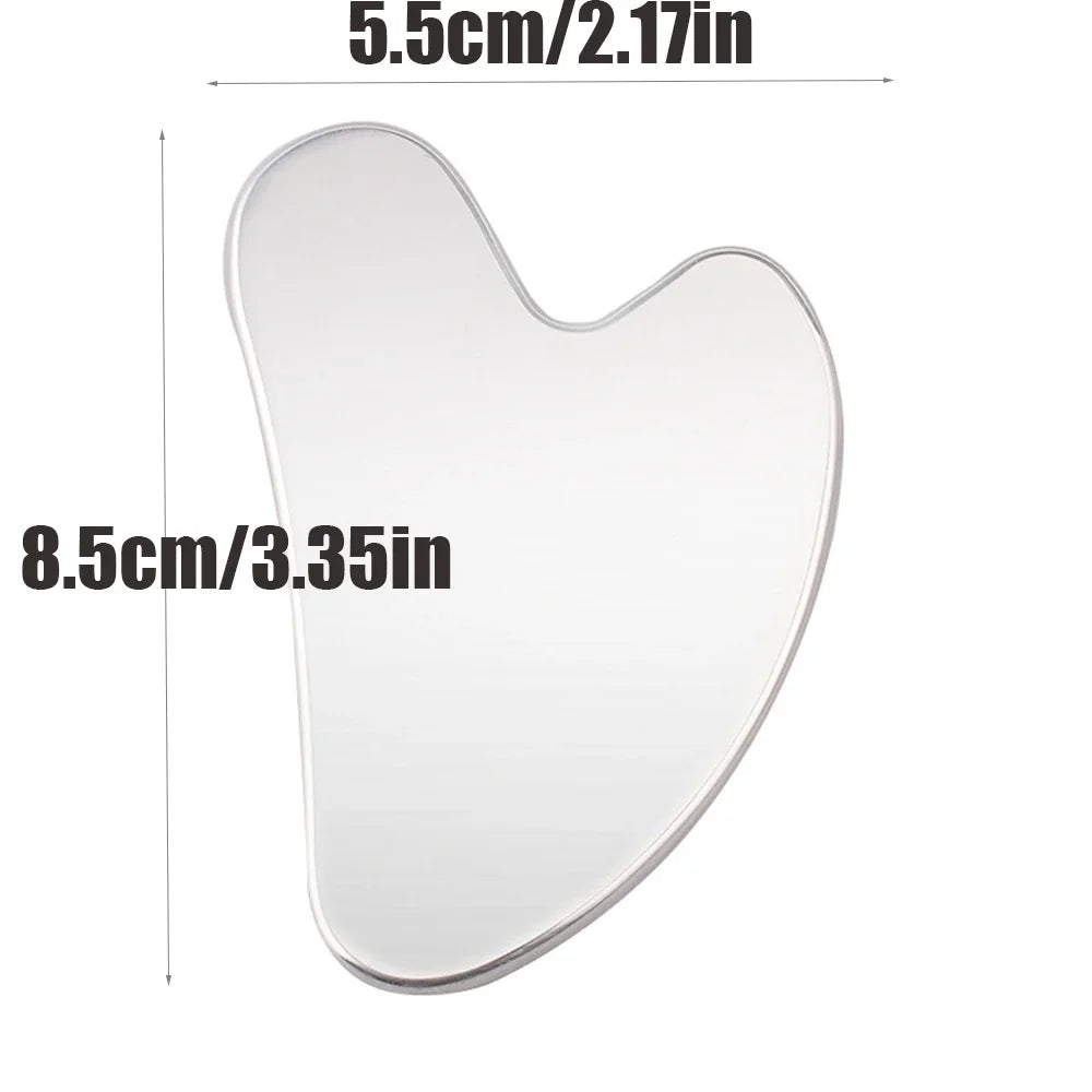 Stainless Steel Gua Sha Scraper Face Massager Neck Guasha Detox