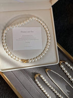 White Pearl Magnetic Round Buckle Beadeds