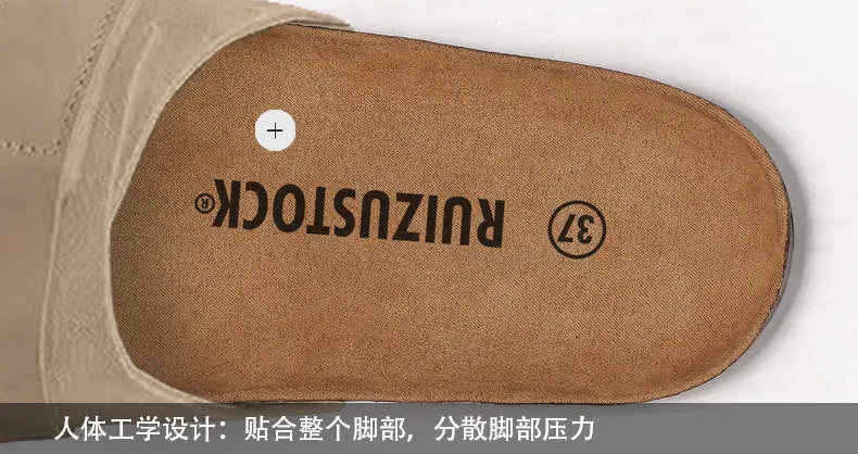 Summer Flat Cork Slipper Softwood Beach Casual Nubuck  Platform Shoes