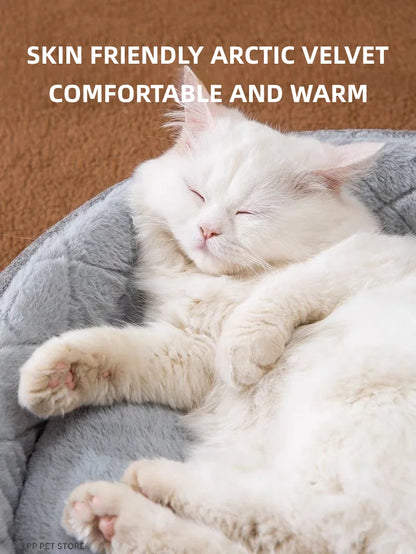 Cute Cat Bed Pet Dog House Winter Cat Villa Sleep Kennel Removable Warm Nest Enclosed Tents Cave Sofa Pet Supplies Accessory