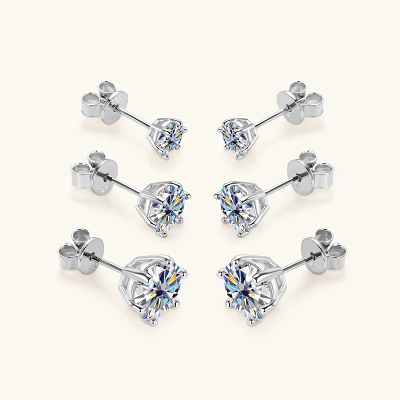 IOGOU Real 925 Silver Moissanite Jewelry Set Gold