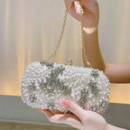 Women Clutch Bag High-class Ladies Coin Purse Niche Party Handbag Dinner Bags Dress Bridesmaid Bag Hand-beaded Pearl Wallet - Imbasat