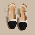 New 2025 Summer Women's Sandals Elegant Medium Heel Toe Mules Comfortable Office Women's Shoes Buckle Heels Dress Shoes - Imbasat